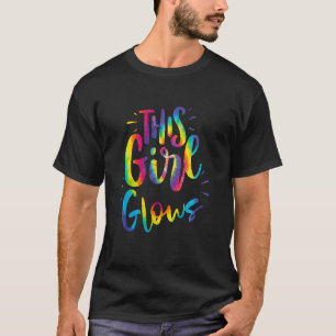 Camiseta Esta garota brilha coloração colorido colorido, ci