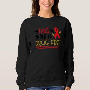 Camiseta Esta Garota é Livre de Drogas Semana da Faixa Verm