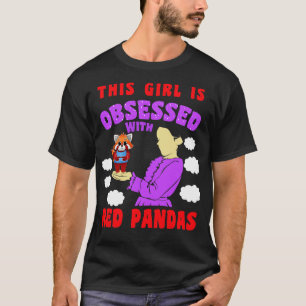 Camiseta Esta Garota Está Obcecada Com Pandas Vermelhas