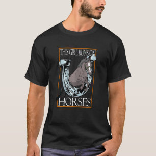Camiseta Esta Garota Funciona Com Cavalos Orgulhosos Vinta