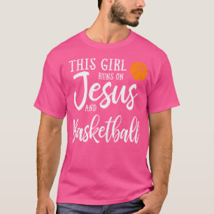 Camiseta Esta Garota Funciona Com Jesus E Cristão De Basque