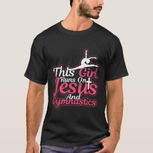 Camiseta Esta Garota Funciona Com Jesus E Ginástica Para Ca
