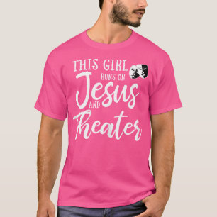 Camiseta Esta Garota Funciona Com Jesus E Presente Cristão