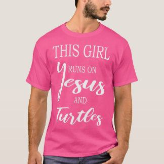 Camiseta Esta Garota Funciona Com Jesus E Tartarugas