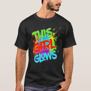 Camiseta Esta Garota Ganha Festas de aniversário Coloridas 