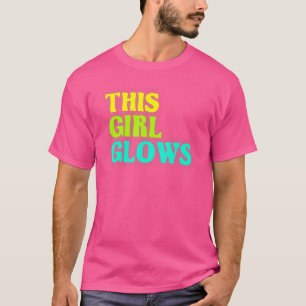 Camiseta Esta Garota Glows Retro Neon Party