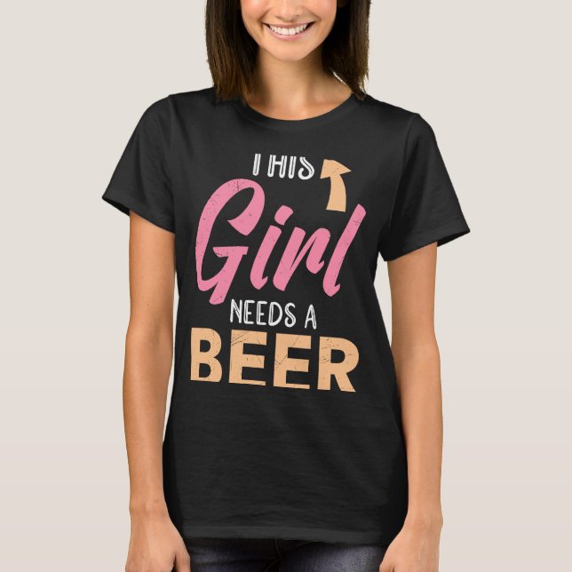 Camiseta Esta garota precisa de umas férias de cerveja Spri (Frente)