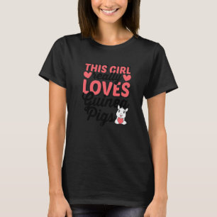 Camiseta Esta Garota Realmente Ama Porquinhos Amante de Ani
