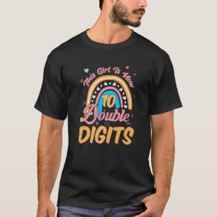 Camiseta Esta Garota Tem 10 Dígitos Duplos No Arco-Íris