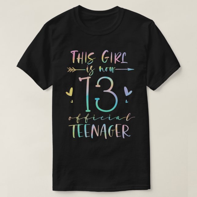 Camiseta Esta Garota Tem 13 Adolescentes Oficiais 13 Birthd (Frente do Design)
