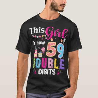 Camiseta Esta Garota Tem 59 1965 Anos Dois Dígitos Nascidos