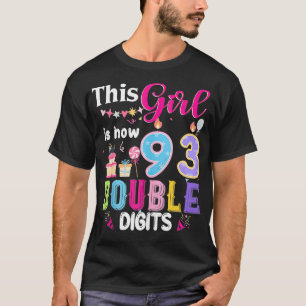 Camiseta Esta Garota Tem 93 1931 Anos Dois Dígitos Nascidos