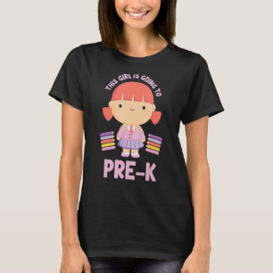 Camiseta Esta Garota Vai Para O Pré-Jardim Infantil Pk Cute