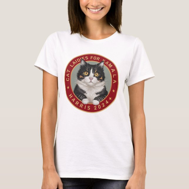 Camiseta Esta Gata Infantil para Kamala (Frente)