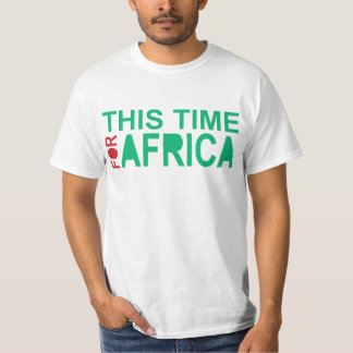 Camiseta Esta hora para o vermelho verde de África