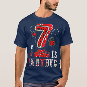 Camiseta Esta joaninha tem 7 anos de idade, 7 de aniversári