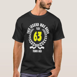 Camiseta Esta Lenda Foi Nascer 63 Anos Atrás Um Engraçado N