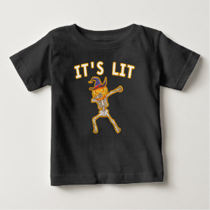 CAMISETA ESTÁ LITUDO - DABBING HALLOWEEN PUMPKIN SKELETON