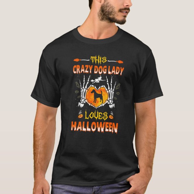 Camiseta Esta Louca Dama dos Cães Smooth Fox Terrier Ama o  (Frente)
