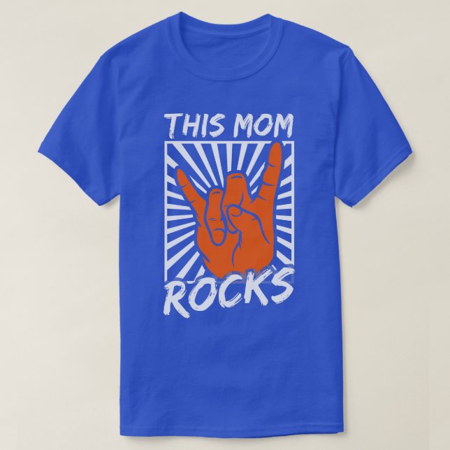 Camiseta Esta Mãe Rocha A Melhor Mãe Rock E Roll (Frente do Design)