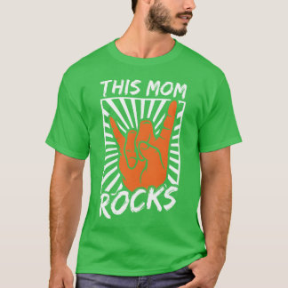 Camiseta Esta Mãe Rocha A Melhor Mãe Rock E Roll Vinta