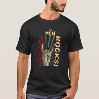 Camiseta Esta Mãe Rocks Vintage Retro Concert 70S 80S Engra