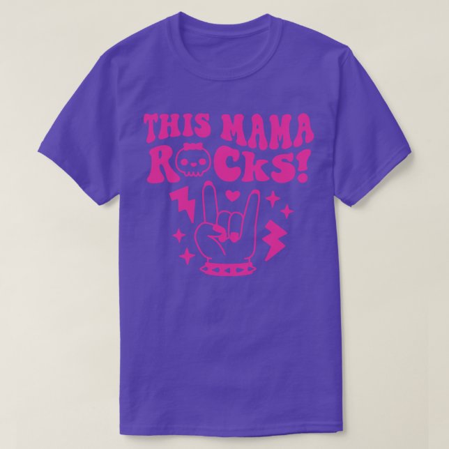 Camiseta Esta Mamãe Rocha E Rola Mãe (Frente do Design)