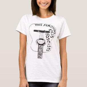 Camiseta Esta máquina mata fascistas Woody Guthrie anti Fas
