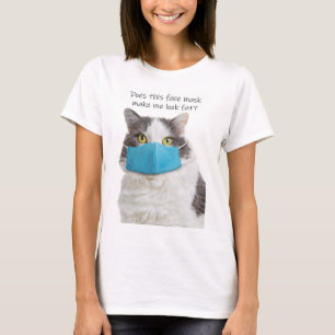 Camiseta Esta Máscara Faz-Me Parecer Engraçado Gato