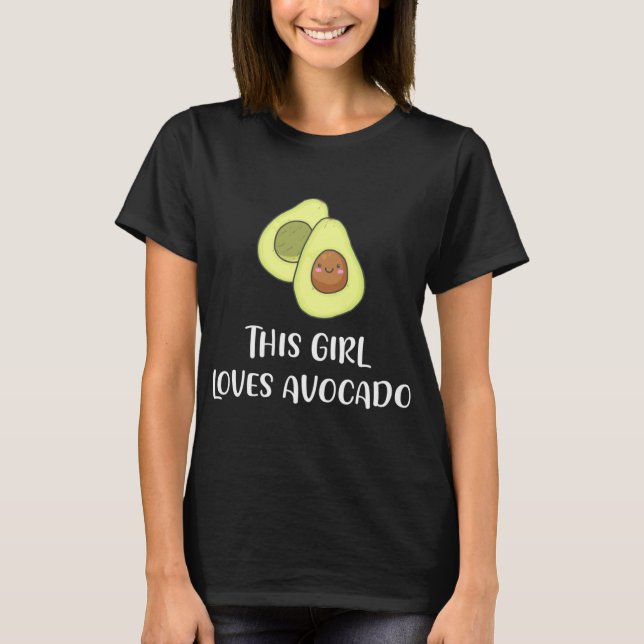Camiseta Esta Menina Adora Avocado Fruta Engraçada Lover Ve (Frente)