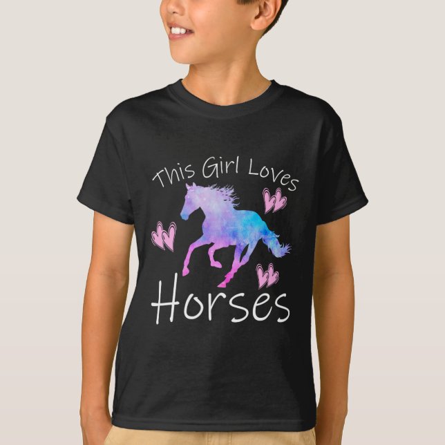 Camiseta Esta Menina Adora Cavalos Cavalos Equestres (Frente)