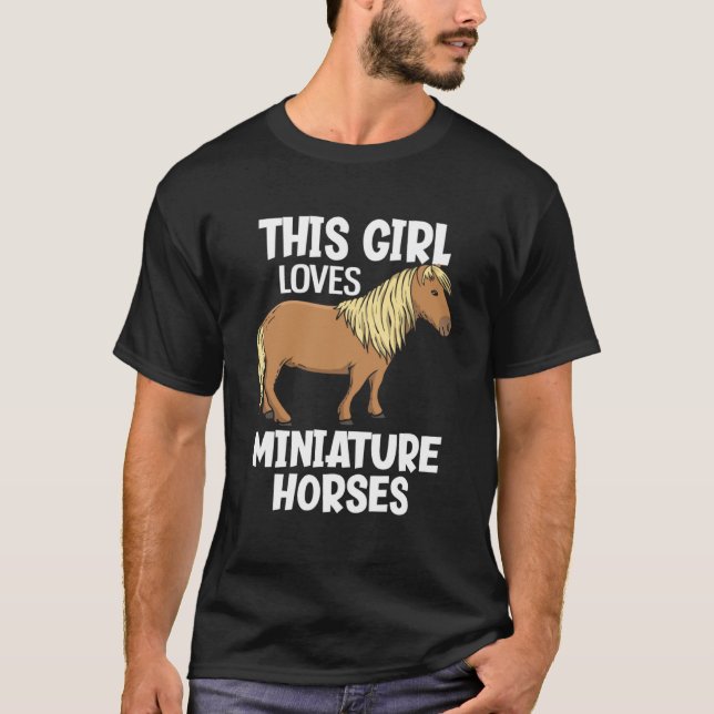 Camiseta Esta Menina Adora Cavalos Miniatura (Frente)