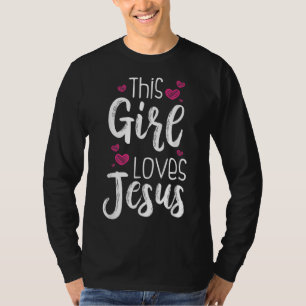 Camiseta Esta Menina Adora Jesus Presente Para Criança Cris
