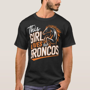 Camiseta Esta Menina Adora O Design De Ventilador Broncos P