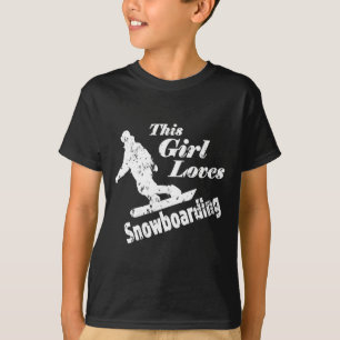 Camiseta Esta Menina Adora Snowboard - Presente Divertido P