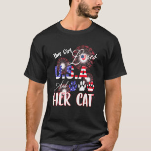 Camiseta Esta Menina Ama A Nós E A Sua Bandeira Americana D