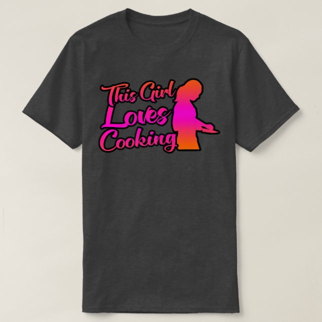 Camiseta Esta Menina ama Cozinhar (Frente do Design)