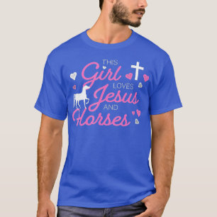 Camiseta Esta Menina Ama Jesus E Cavalos