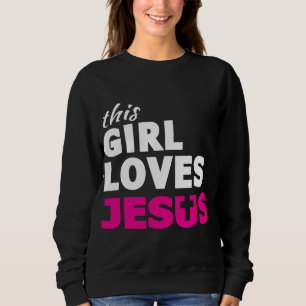 Camiseta Esta Menina ama Jesus Fé, Baseado em Citação, Cris