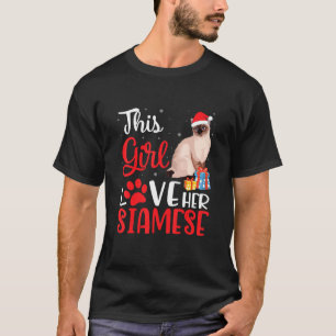 Camiseta Esta Menina Ama O Seu Cristo De Noel De Gato Siam
