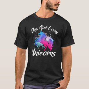 Camiseta Esta Menina Ama Os Unicórnios Magic Animal Legenda