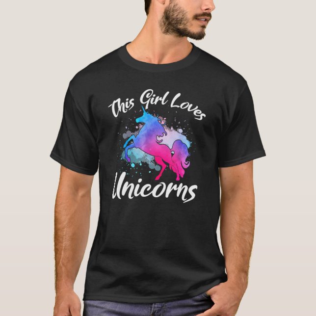 Camiseta Esta Menina Ama Os Unicórnios Magic Animal Legenda (Frente)