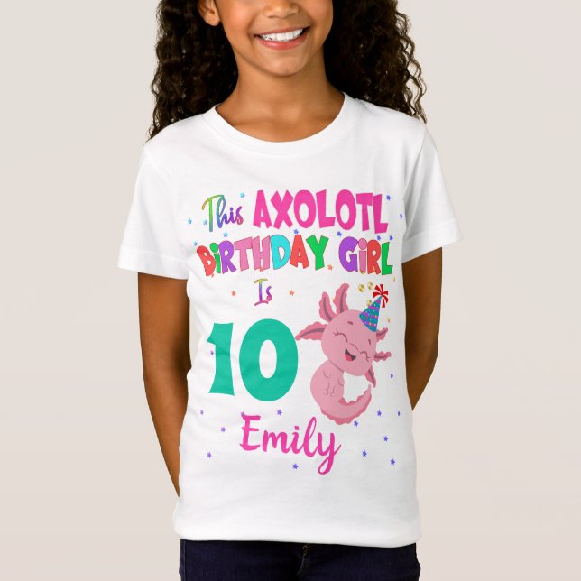 Camiseta Esta Menina Axolotl é uma Salamandra Anfíbia (Frente)