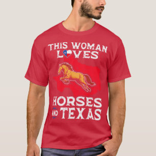 Camiseta Esta Mulher Adora Cavalos no Texas