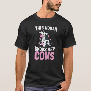 Camiseta Esta Mulher Conhece As Vacas Farmer Leite Farmi