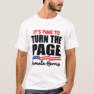 Camiseta Está na hora de virar a página Kamala Harris polít