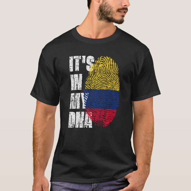 Camiseta Está na minha bandeira colombiana do Dna Colômbia (Frente)