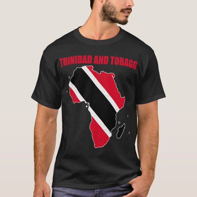 Camiseta Está na minha bandeira de DNA de Trinidad e Tobago (Frente)