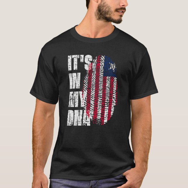 Camiseta Está na minha bandeira Dna Libéria, liberiana (Frente)