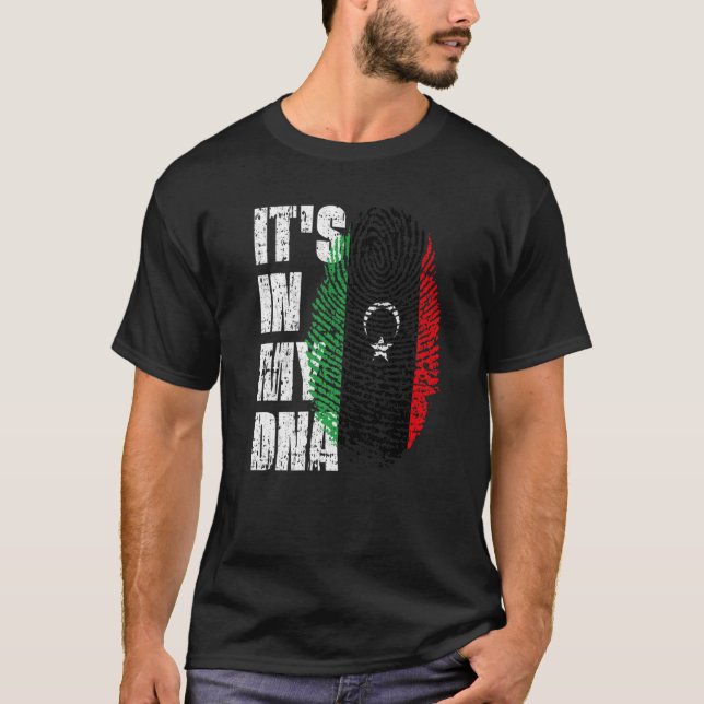 Camiseta Está na minha bandeira líbia do Dna Líbia (Frente)